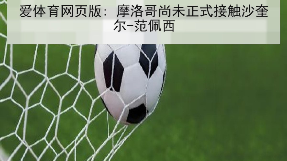 爱体育网页版: 摩洛哥尚未正式接触沙奎尔-范佩西 爱体育网页版: 摩洛哥尚未正式接触沙奎尔-范佩西